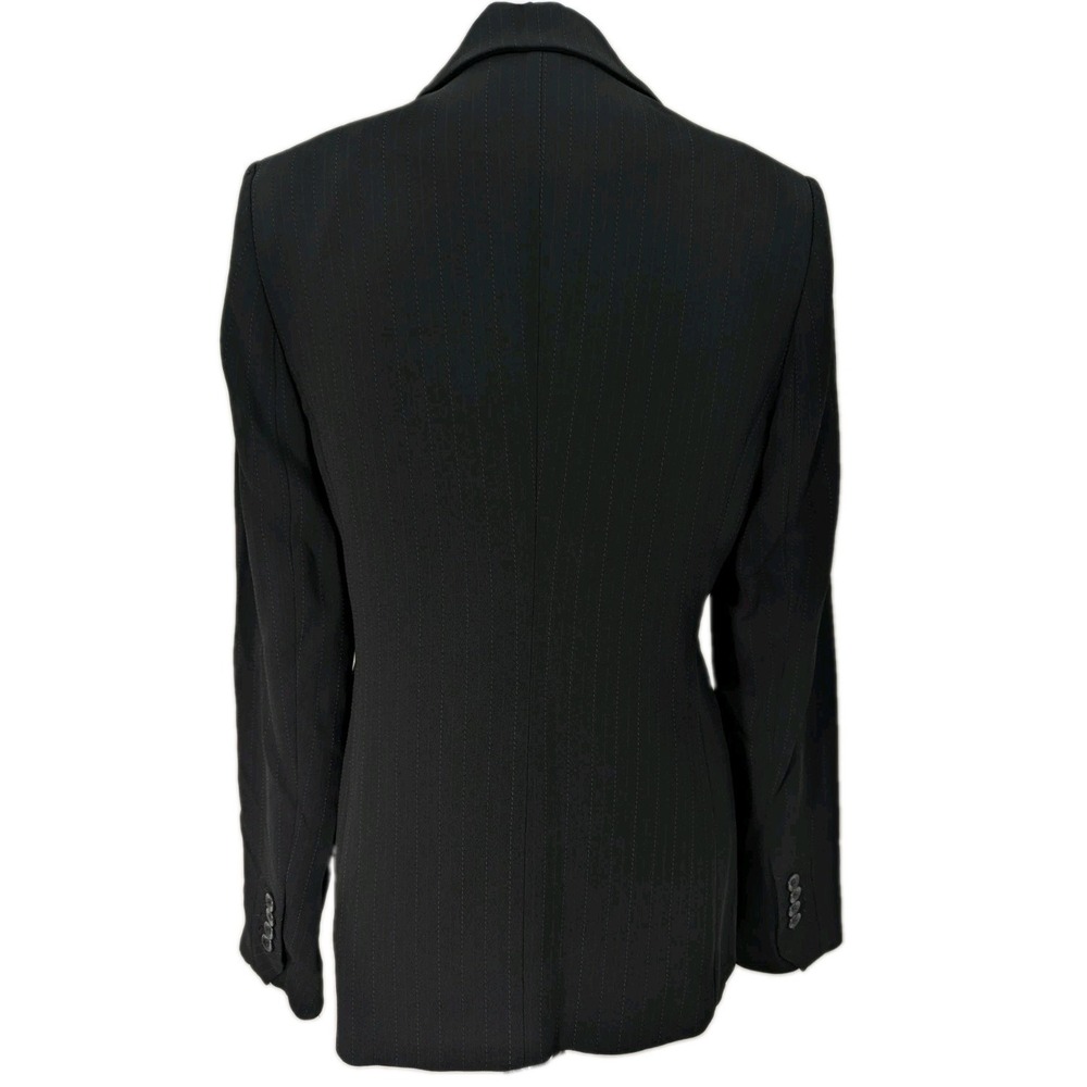 Context Black Pinstriped Workwear Blazer Women's Size 4 - Picture 3 of 9